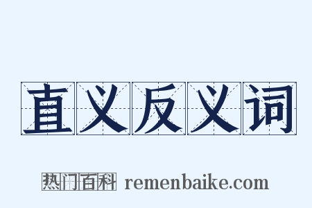 直义反义词是什么意思的图片